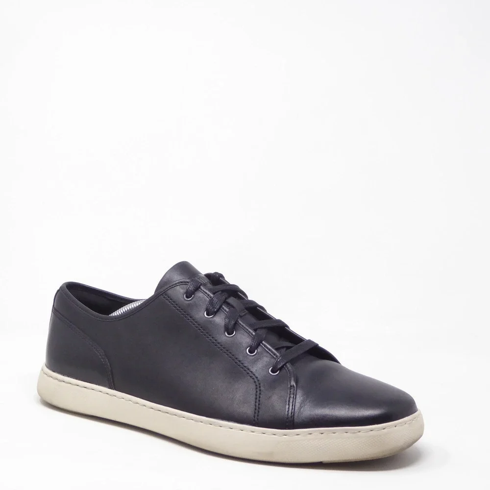 FitFlop Christophe Mens Sneakers Black Leather Lace Up N33-001 Size 12